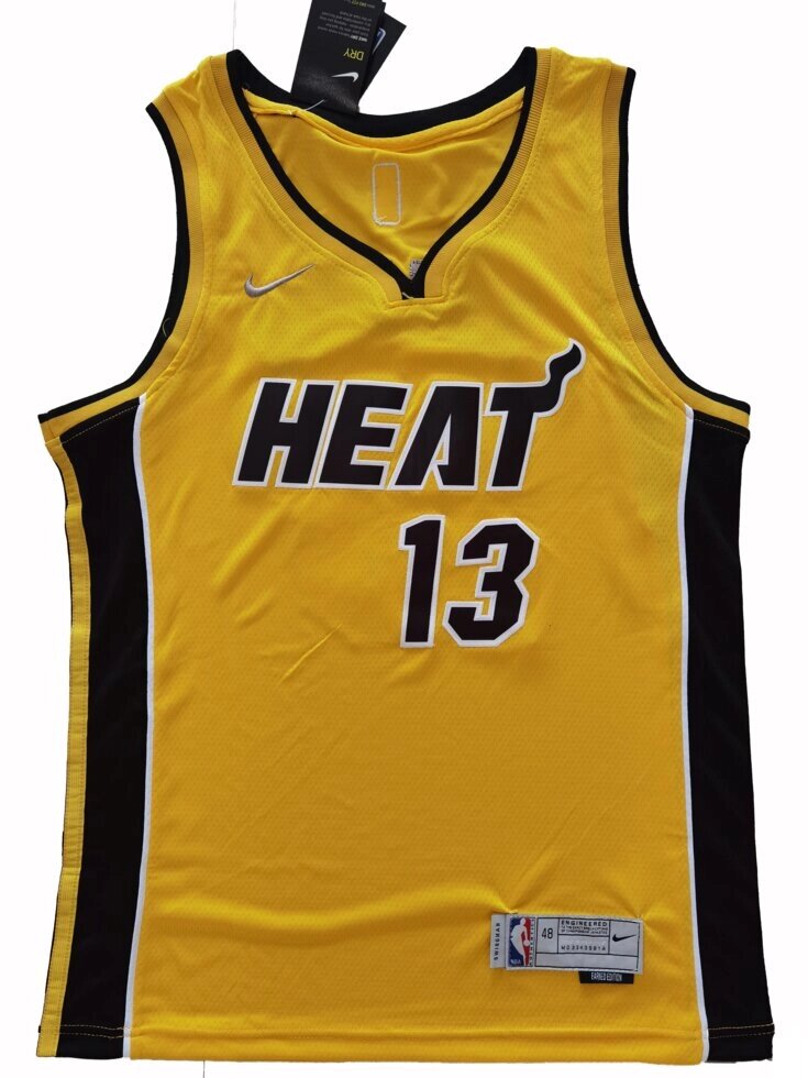 Баскетбольна джерсі Nike Miami Heat №13 Bam Adebayo світло жовта від компанії Basket Family - фото 1