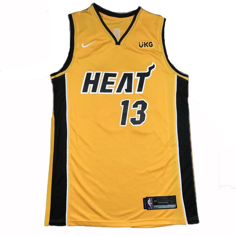 Баскетбольна джерсі Nike Miami Heat №13 Bam Adebayo жовта від компанії Basket Family - фото 1