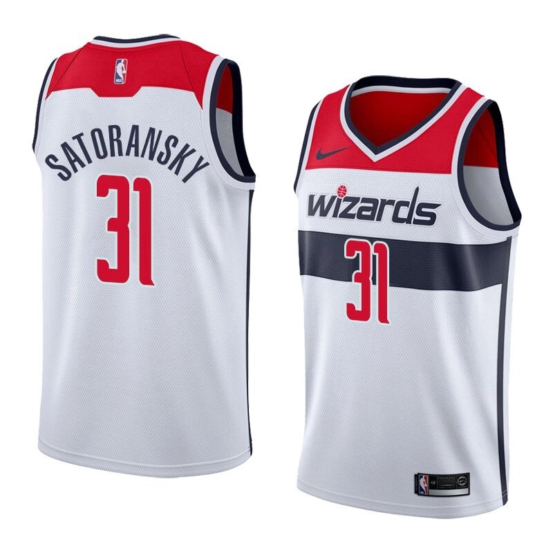 Баскетбольна джерсі Nike NBA 2 021 Washington Wizards №31 Tomáš Satoranský біла print від компанії Basket Family - фото 1