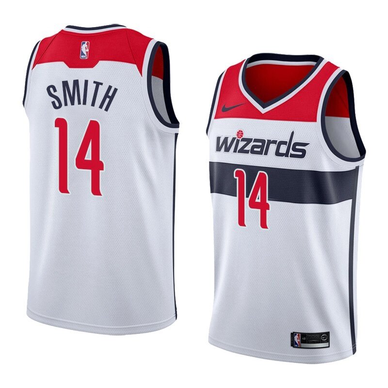 Баскетбольна джерсі Nike NBA 2021 Washington Wizards №14 Ish Smith біла print від компанії Basket Family - фото 1