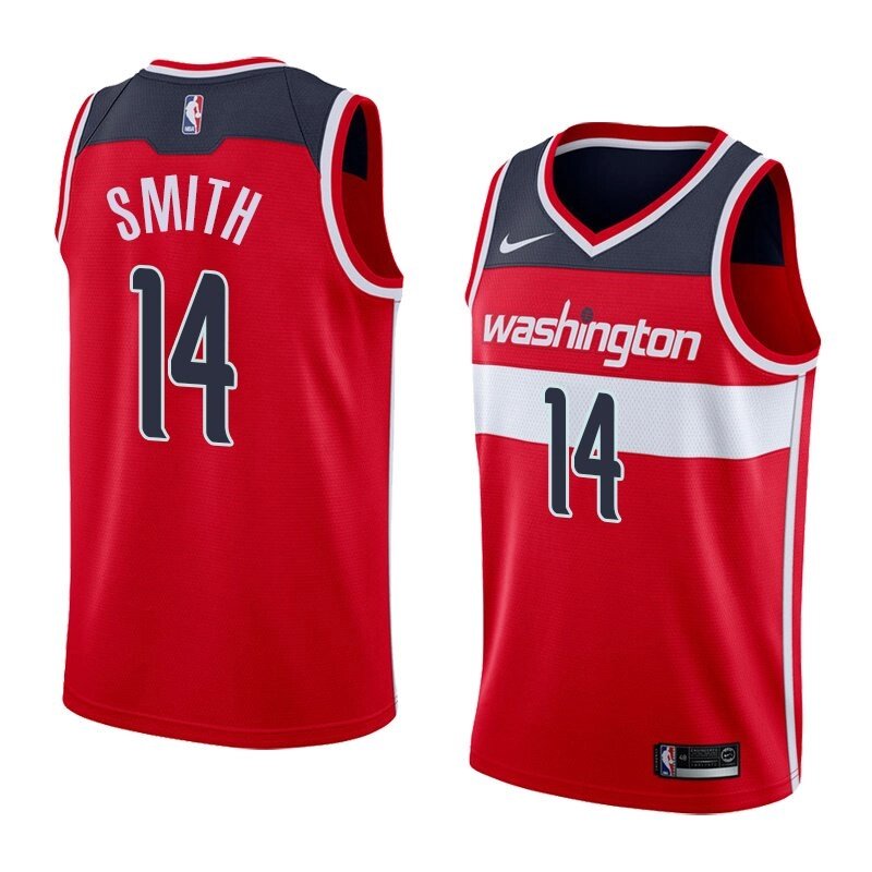 Баскетбольна джерсі Nike NBA 2021 Washington Wizards №14 Ish Smith червона print від компанії Basket Family - фото 1