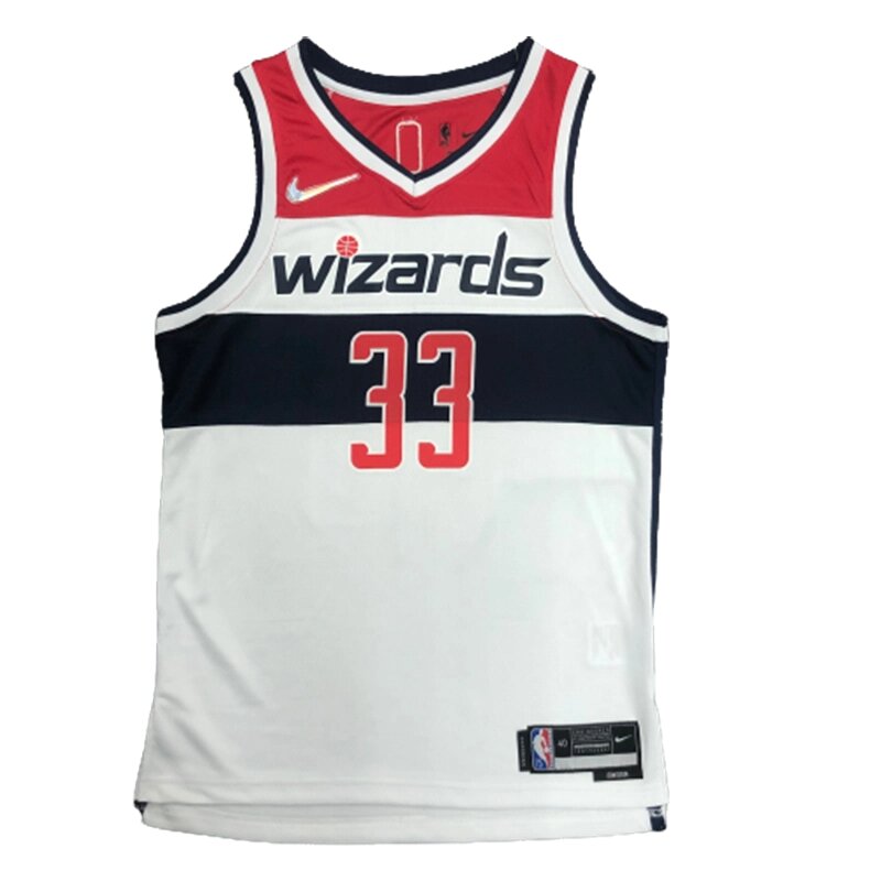 Баскетбольна джерсі Nike NBA 2021 Washington Wizards №33 Kyle Kuzma біла print від компанії Basket Family - фото 1