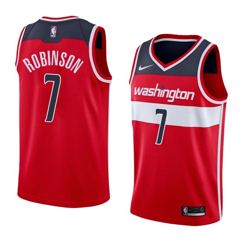 Баскетбольна джерсі Nike NBA 2021 Washington Wizards №7 Jerome Robinson червона print від компанії Basket Family - фото 1