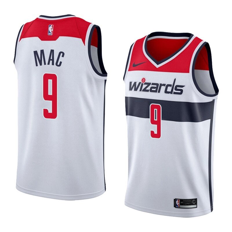 Баскетбольна джерсі Nike NBA 2021 Washington Wizards №9 Sheldon Mac біла print від компанії Basket Family - фото 1