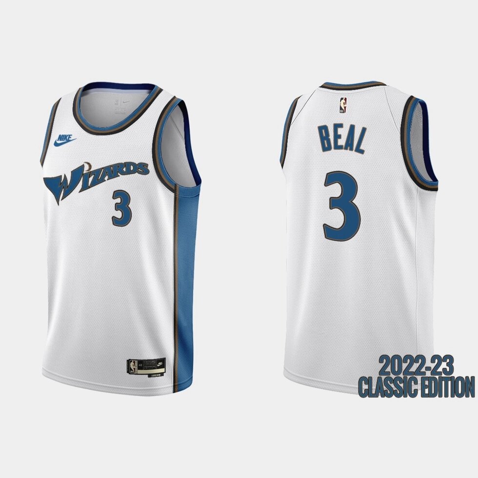 Баскетбольна джерсі Nike NBA 2022 Washington Wizards №3 Bradley Beal White Print від компанії Basket Family - фото 1