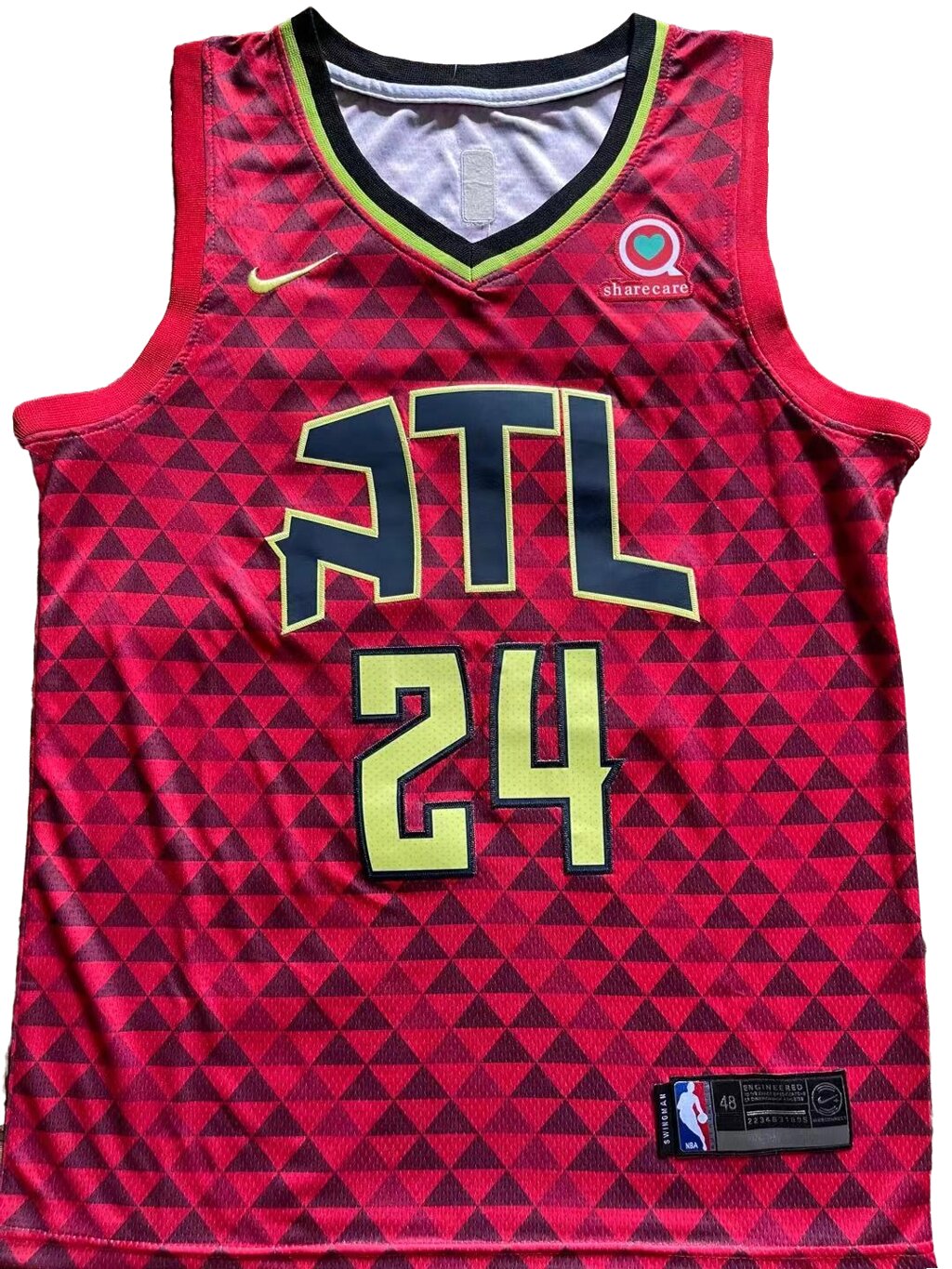 Баскетбольна джерсі Nike NBA Atlanta Hawks №24 Bruno Fernando Red від компанії Basket Family - фото 1