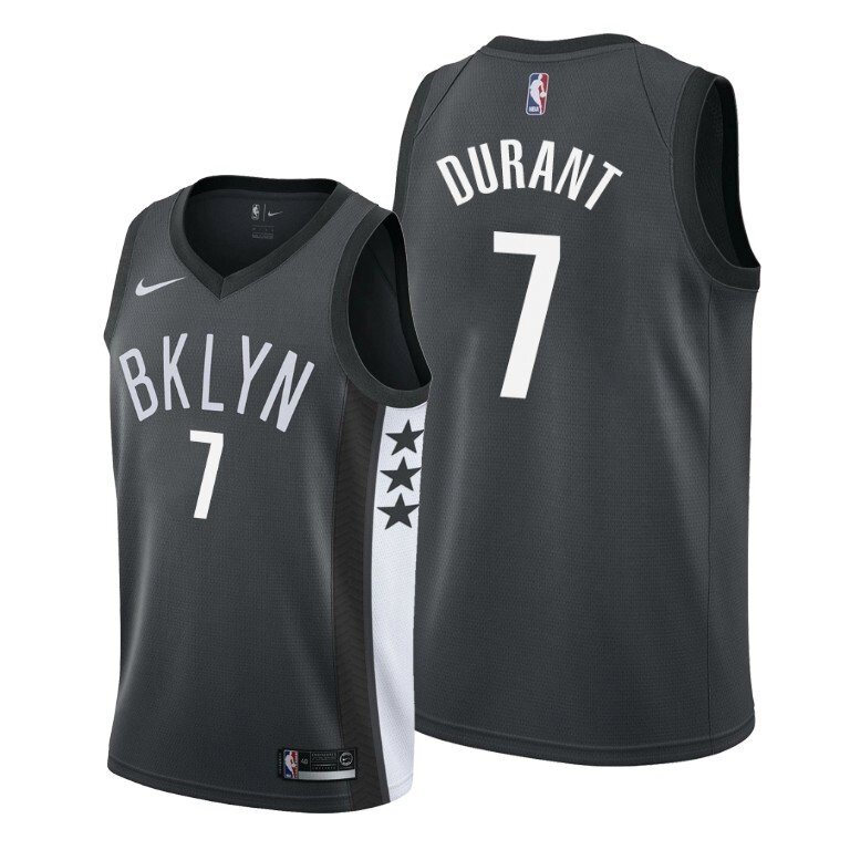 Баскетбольна джерсі Nike NBA Brooklyn Nets №7 Kevin Durant BKLYN Black від компанії Basket Family - фото 1
