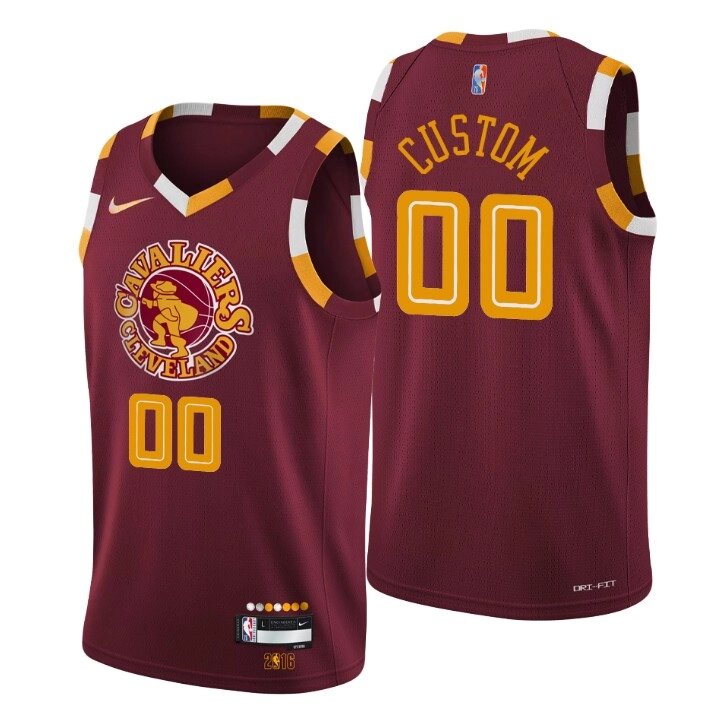 Баскетбольна джерси Nike NBA Cleveland Cavaliers №00 Custom бордовий print від компанії Basket Family - фото 1