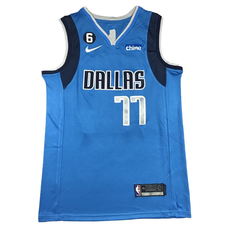 Баскетбольна джерсі Nike NBA Dallas Mavericks №77 Luka Doncic блакитна від компанії Basket Family - фото 1