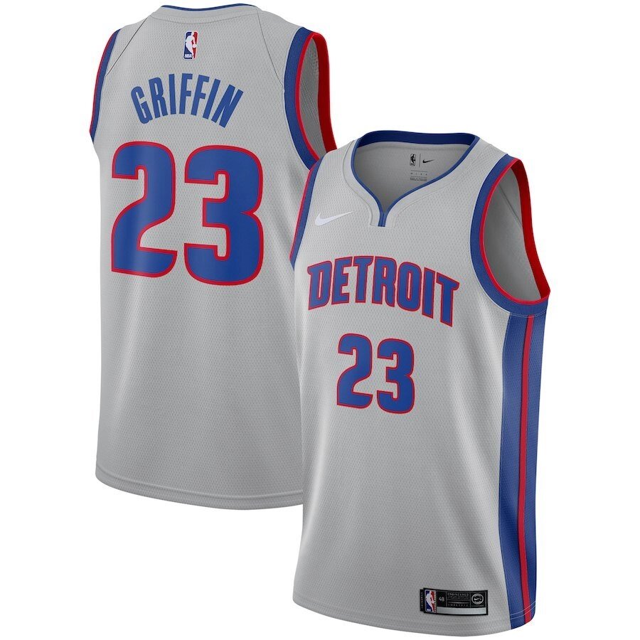 Баскетбольна джерсі Nike NBA Detroit Pistons №23 Blake Griffin сіра від компанії Basket Family - фото 1