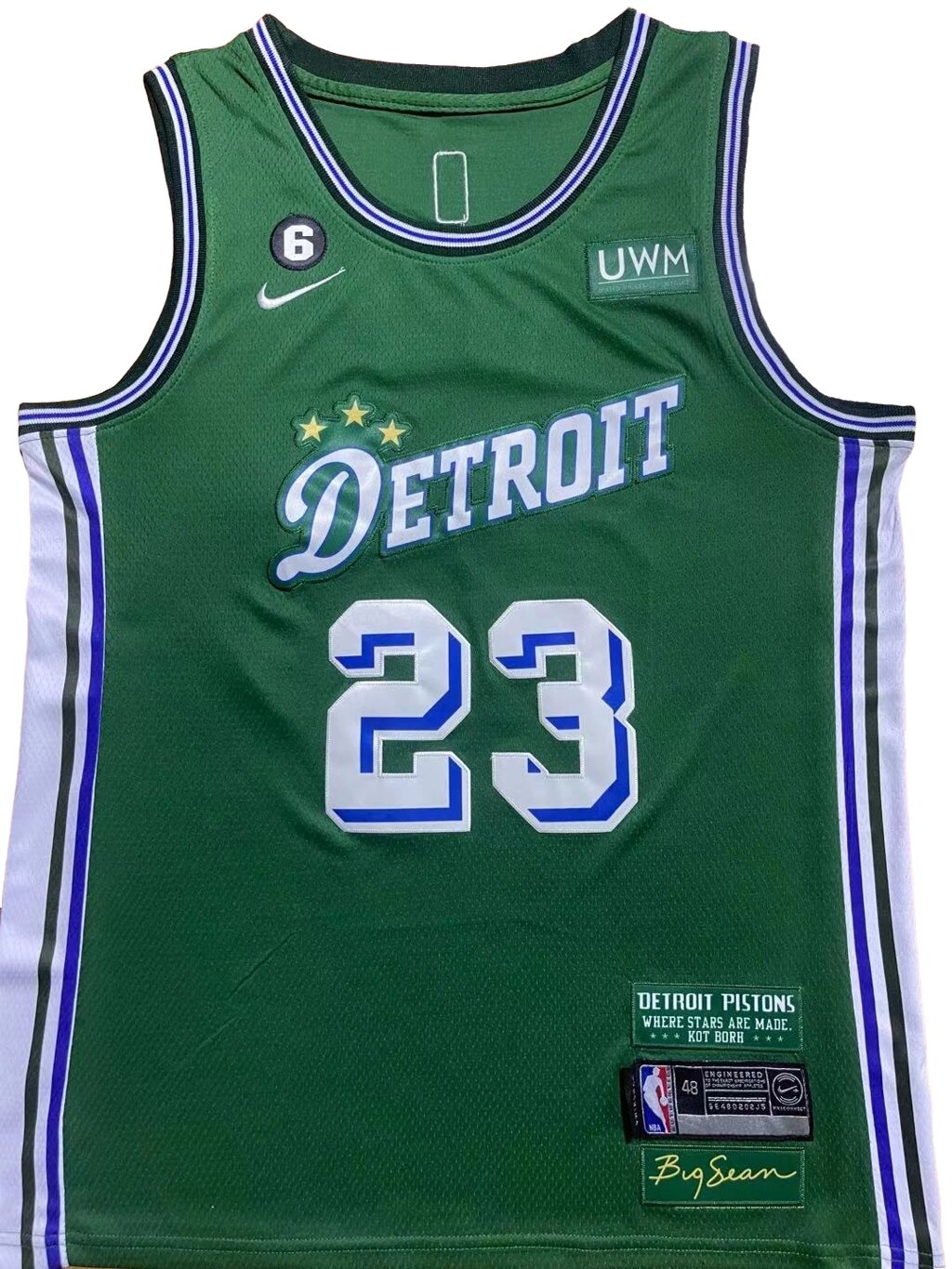 Баскетбольна джерсі Nike NBA Detroit Pistons №23 Jaden Ivey Green від компанії Basket Family - фото 1
