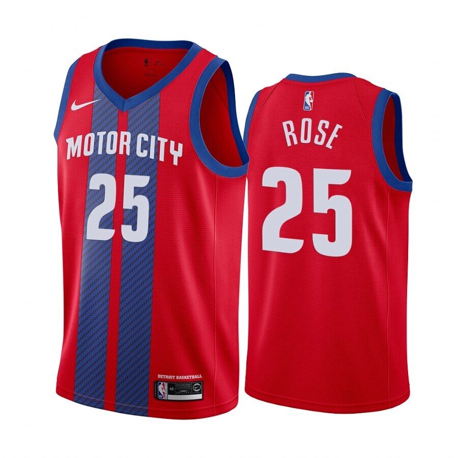 Баскетбольна джерсі Nike NBA Detroit Pistons №25 Derrick Rose red-blue від компанії Basket Family - фото 1