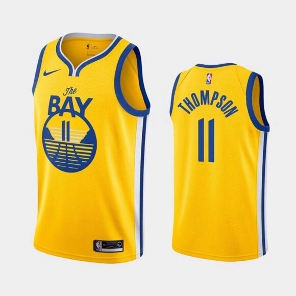 Баскетбольна джерсі Nike NBA Golden State Warriors №11 Klay Thomson the BAY жовта від компанії Basket Family - фото 1