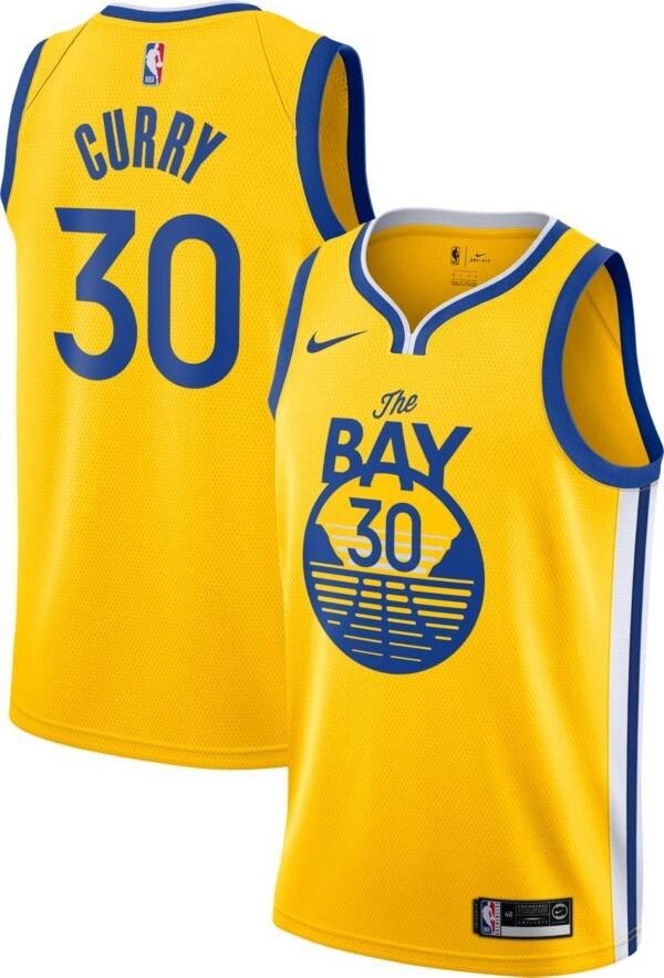 Баскетбольна джерсі Nike NBA GSW №30 Stephen Curry the BAY жовта від компанії Basket Family - фото 1