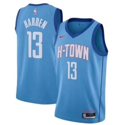 Баскетбольна джерсі Nike NBA Houston Rockets №13 James Harden блакитна від компанії Basket Family - фото 1