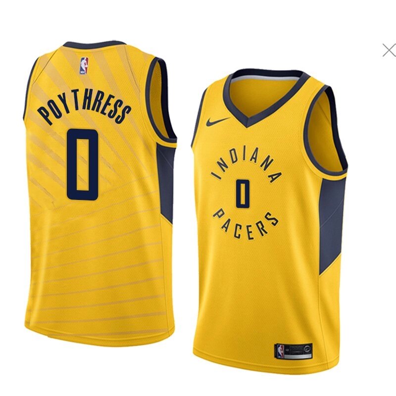 Баскетбольна джерсі Nike NBA Indiana Pacers №0 Alex Poythress yellow print від компанії Basket Family - фото 1