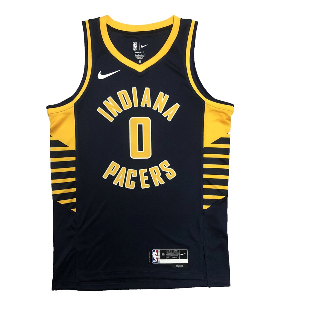 Баскетбольна джерсі Nike NBA Indiana Pacers №0 Tyrese Haliburton Black Print від компанії Basket Family - фото 1