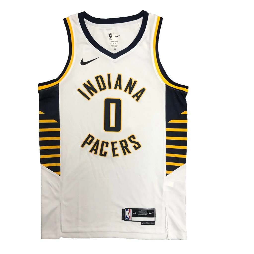 Баскетбольна джерсі Nike NBA Indiana Pacers №0 Tyrese Haliburton White Print від компанії Basket Family - фото 1