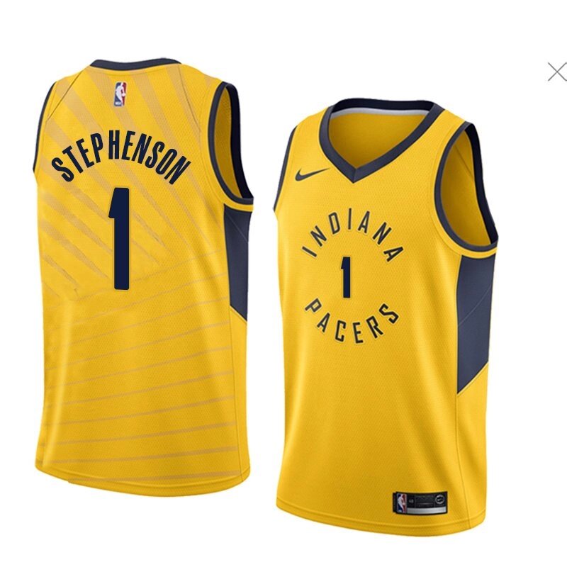 Баскетбольна джерсі Nike NBA Indiana Pacers №1 Lance Stephenson yellow print від компанії Basket Family - фото 1