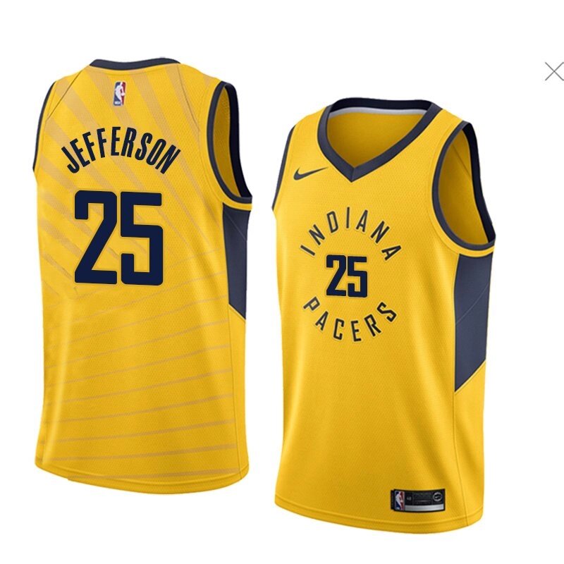 Баскетбольна джерсі Nike NBA Indiana Pacers №25 Al Jefferson yellow print від компанії Basket Family - фото 1