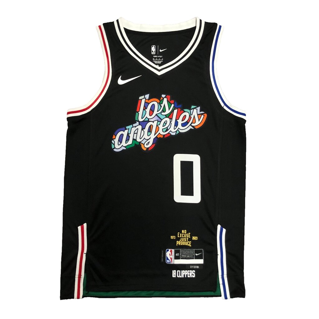 Баскетбольна джерсі Nike NBA Los Angeles Clippers №0 Russell Westbrook Black Print від компанії Basket Family - фото 1