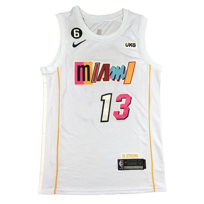 Баскетбольна джерсі Nike NBA Miami Heat №13 Bam Adebayo White від компанії Basket Family - фото 1