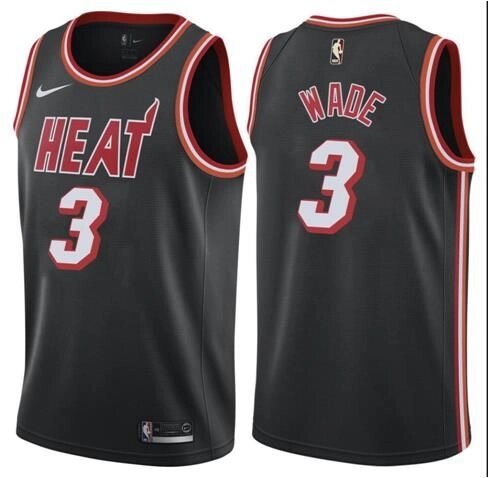 Баскетбольна джерсі Nike NBA Miami Heat №3 Dwyane Wade black від компанії Basket Family - фото 1
