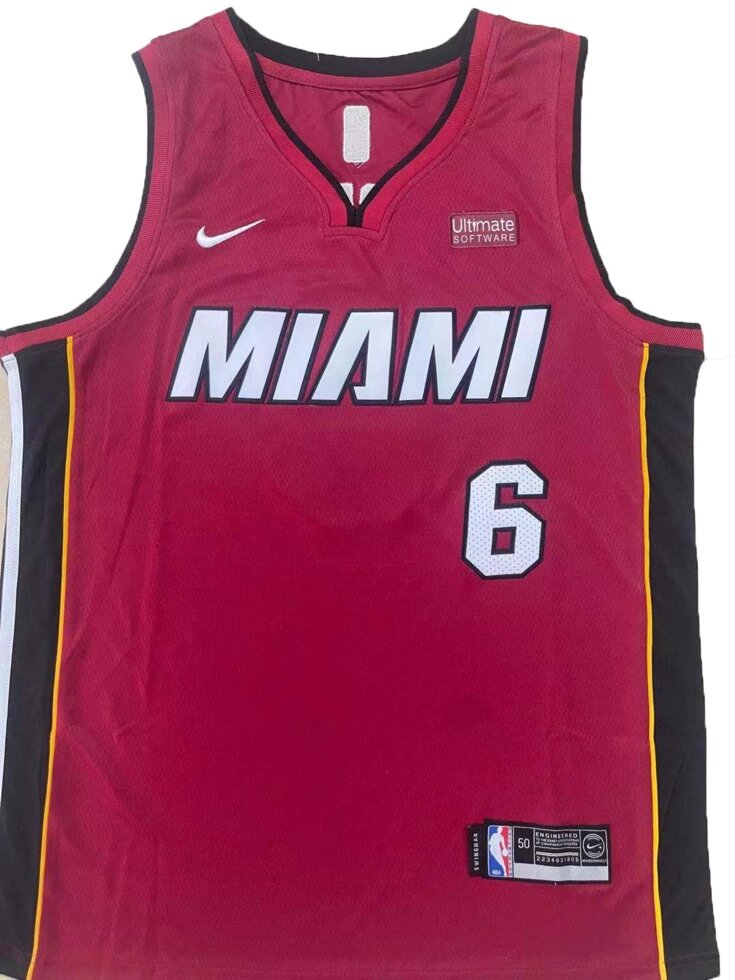 Баскетбольна джерсі Nike NBA Miami Heat №6 Lebron James Red від компанії Basket Family - фото 1