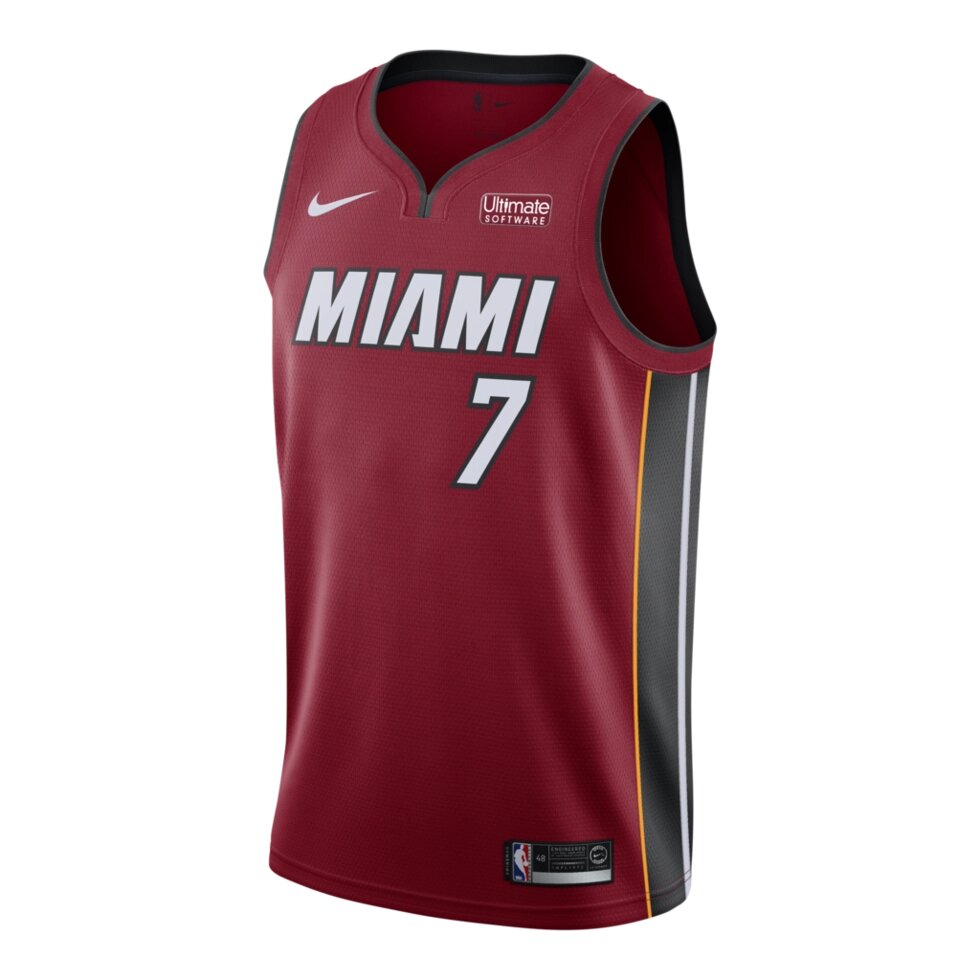 Баскетбольна джерсі Nike NBA Miami Heat №7 Goran Dragic чорна червона від компанії Basket Family - фото 1