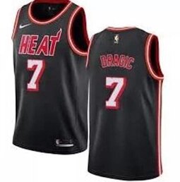 Баскетбольна джерсі Nike NBA Miami Heat №7 Goran Dragic heat Чорна від компанії Basket Family - фото 1