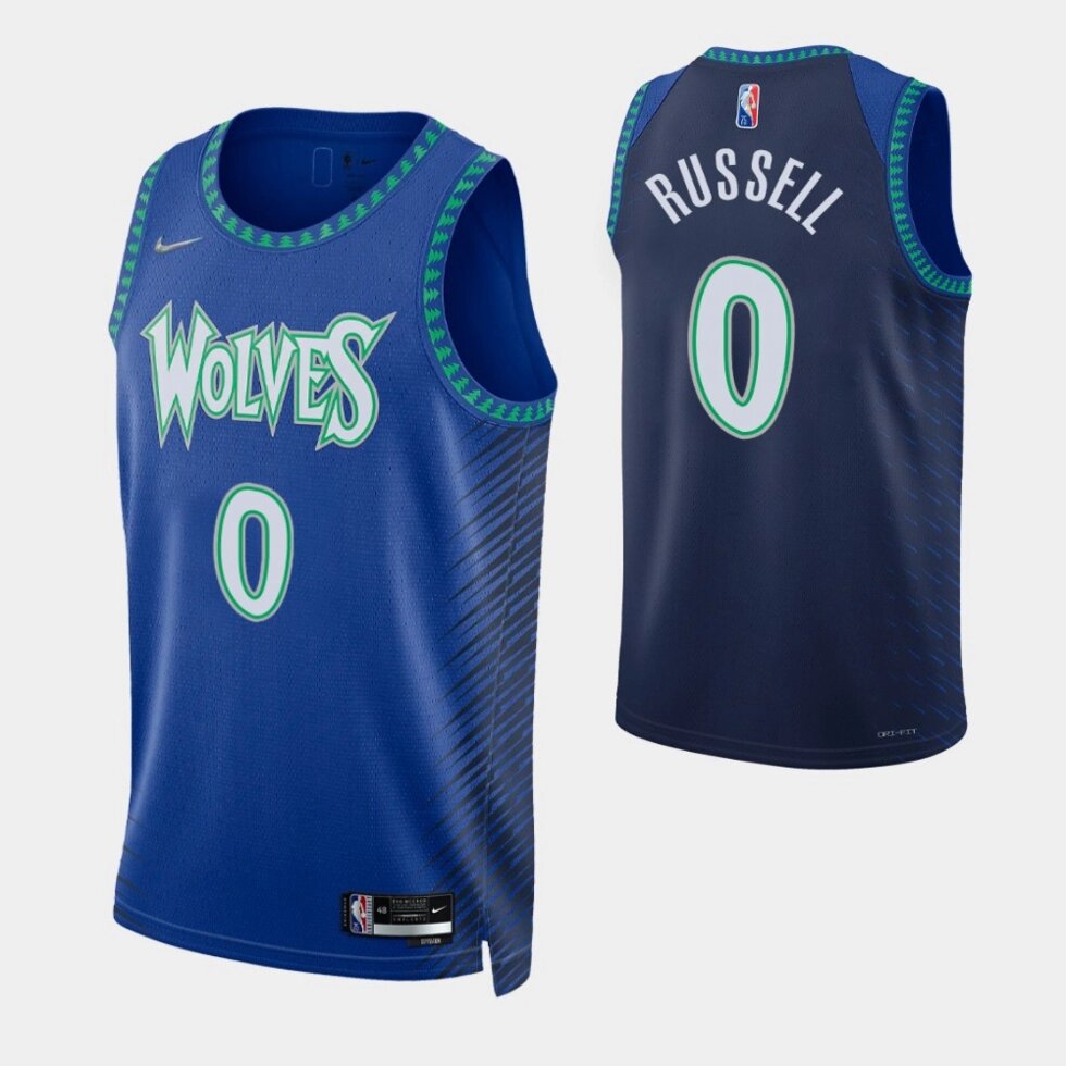 Баскетбольна джерсі Nike NBA Minnesota Timberwolves №0 D'Angelo Russell blue print від компанії Basket Family - фото 1