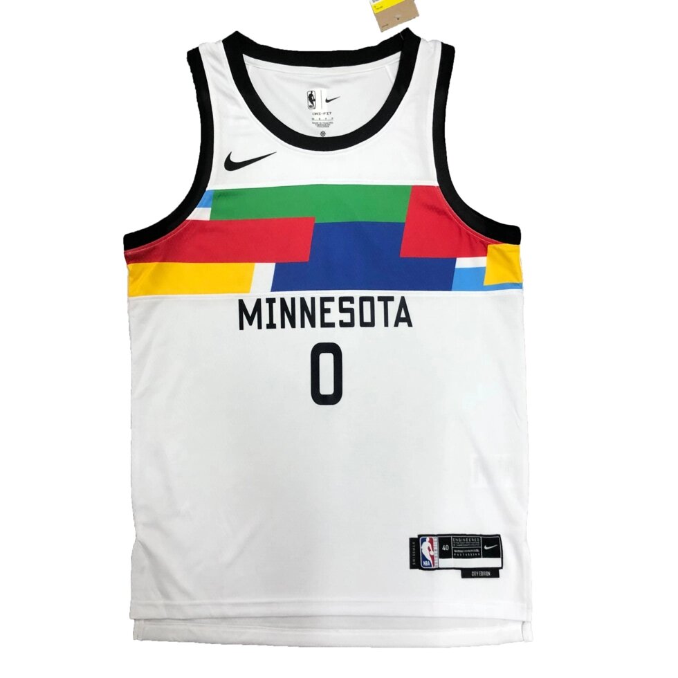 Баскетбольна джерсі Nike NBA Minnesota Timberwolves №0 D'Angelo Russell White Print від компанії Basket Family - фото 1
