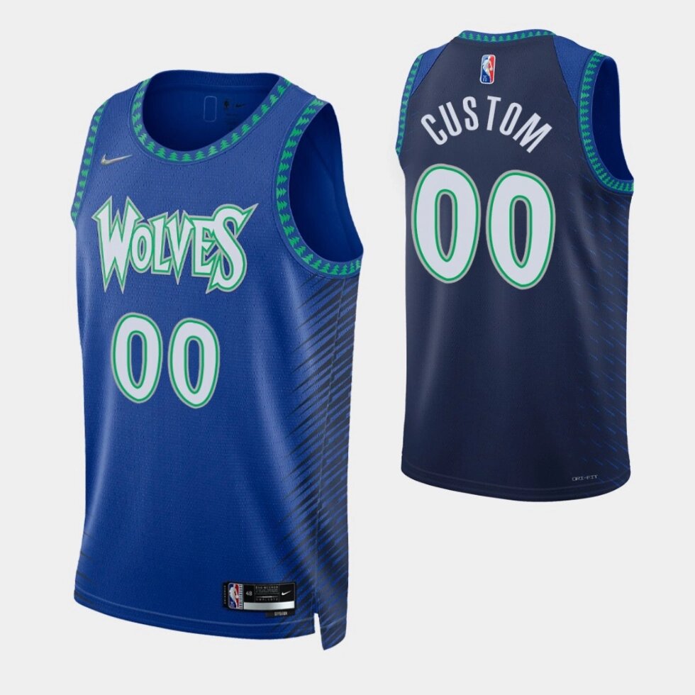 Баскетбольна джерсі Nike NBA Minnesota Timberwolves №00 Custom blue print від компанії Basket Family - фото 1