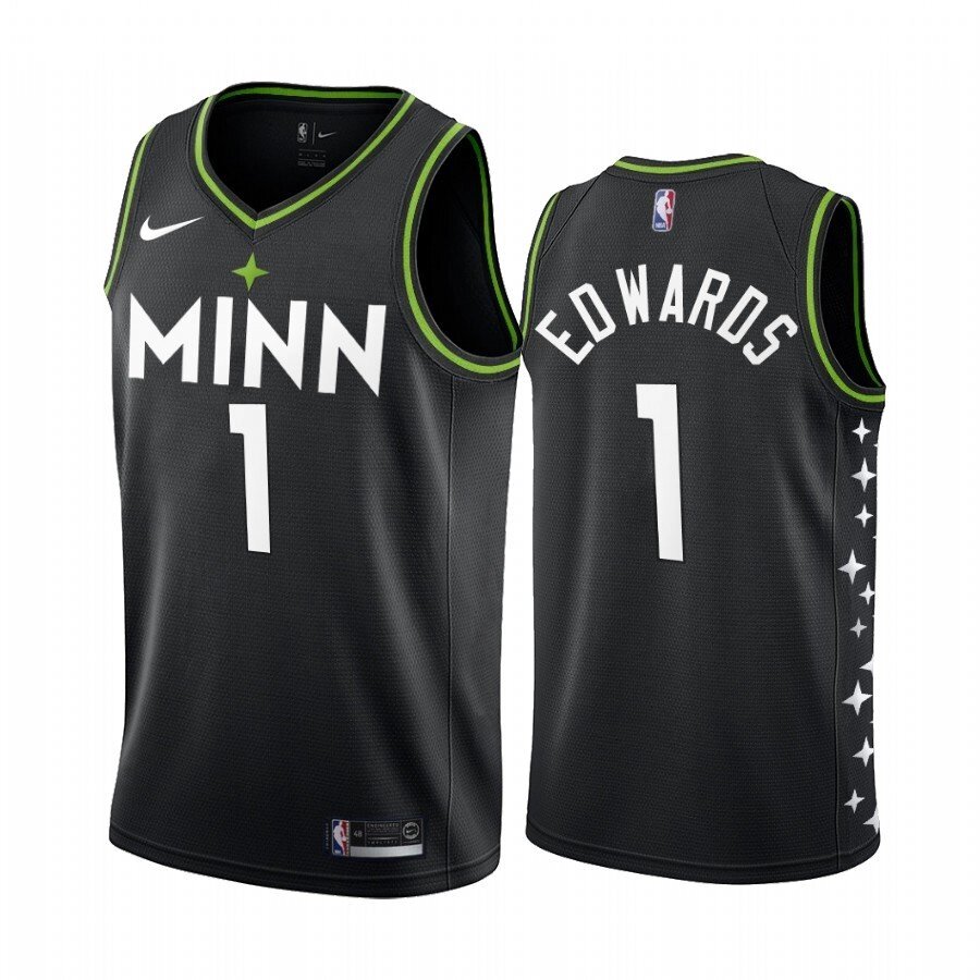 Баскетбольна джерсі Nike NBA Minnesota Timberwolves №1 Еван Тернер чорна print від компанії Basket Family - фото 1