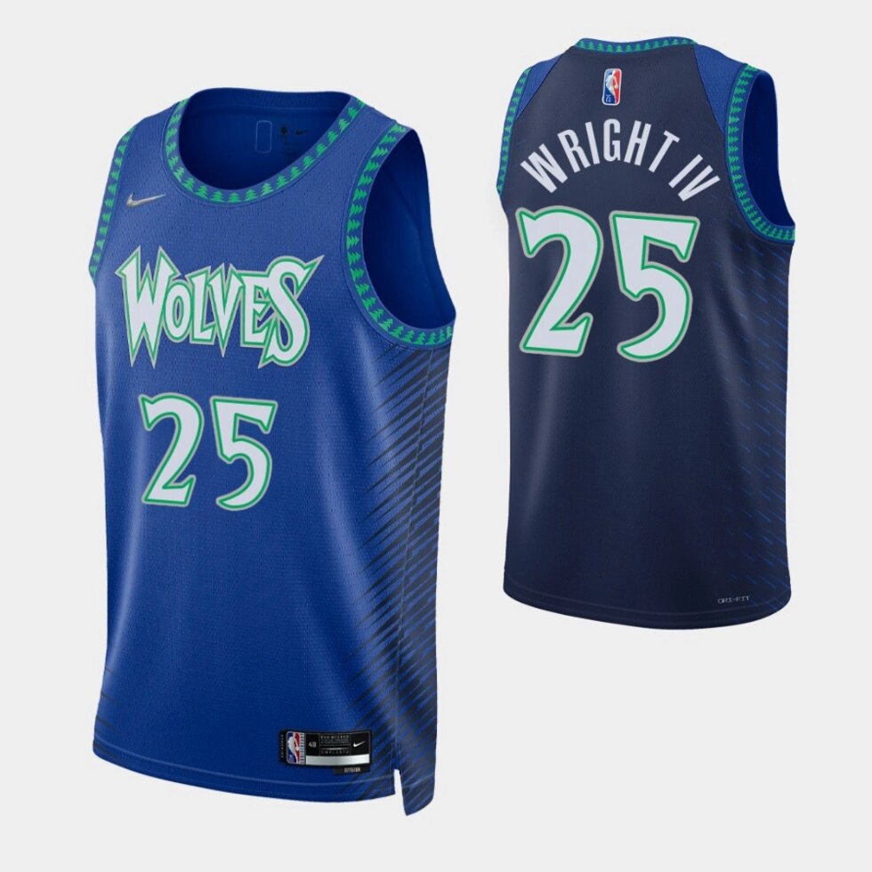Баскетбольна джерсі Nike NBA Minnesota Timberwolves №25 McKinley Wright IV blue print від компанії Basket Family - фото 1