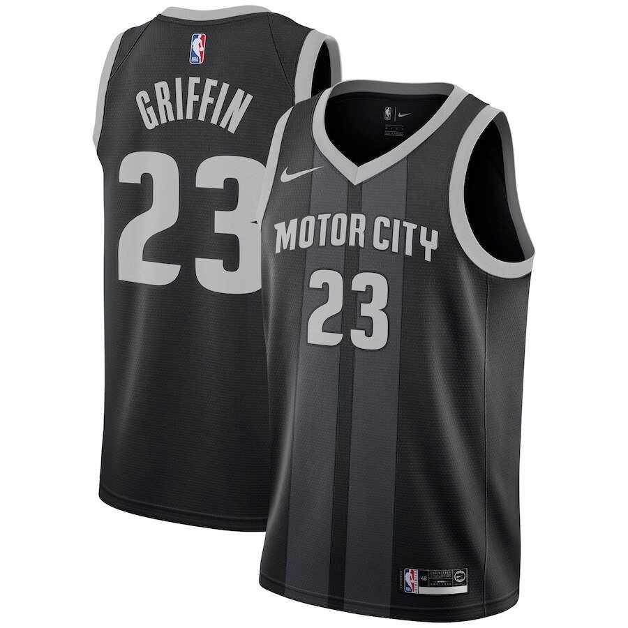 Баскетбольна джерсі Nike NBA Motor City №23 Blake Griffin чорна від компанії Basket Family - фото 1