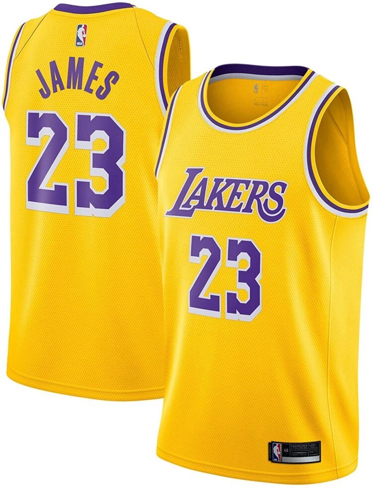 Баскетбольна джерсі Nike NBA New Collection Los Angeles Lakers №23 LeBron James Yellow від компанії Basket Family - фото 1