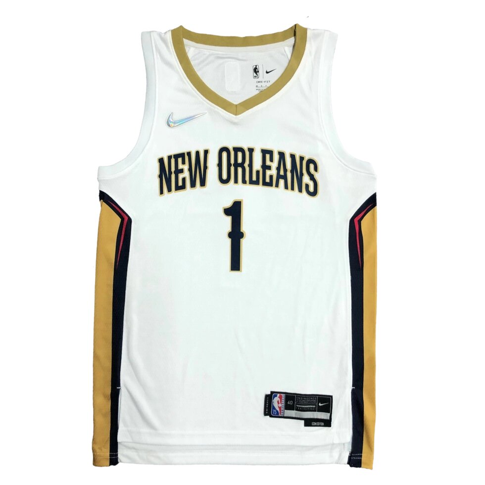Баскетбольна джерсі Nike NBA New Orleans Pelicans №1 Zion Williamson White Print. від компанії Basket Family - фото 1