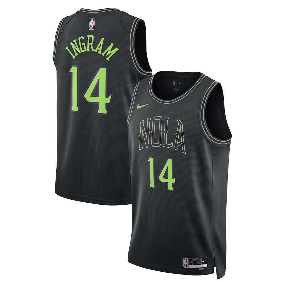 Баскетбольна джерсі Nike NBA New Orleans Pelicans №14 Brandon Ingram black print від компанії Basket Family - фото 1