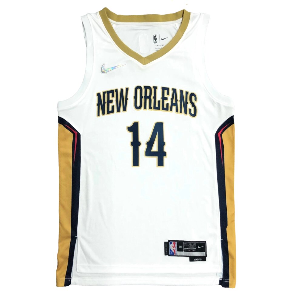 Баскетбольна джерсі Nike NBA New Orleans Pelicans №14 Brandon Ingram White Print. від компанії Basket Family - фото 1