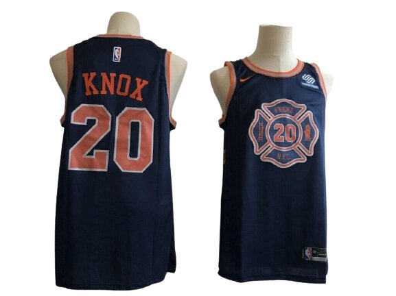 Баскетбольна джерсі Nike NBA New York Knicks №20 Kevin Knox темно-синя від компанії Basket Family - фото 1