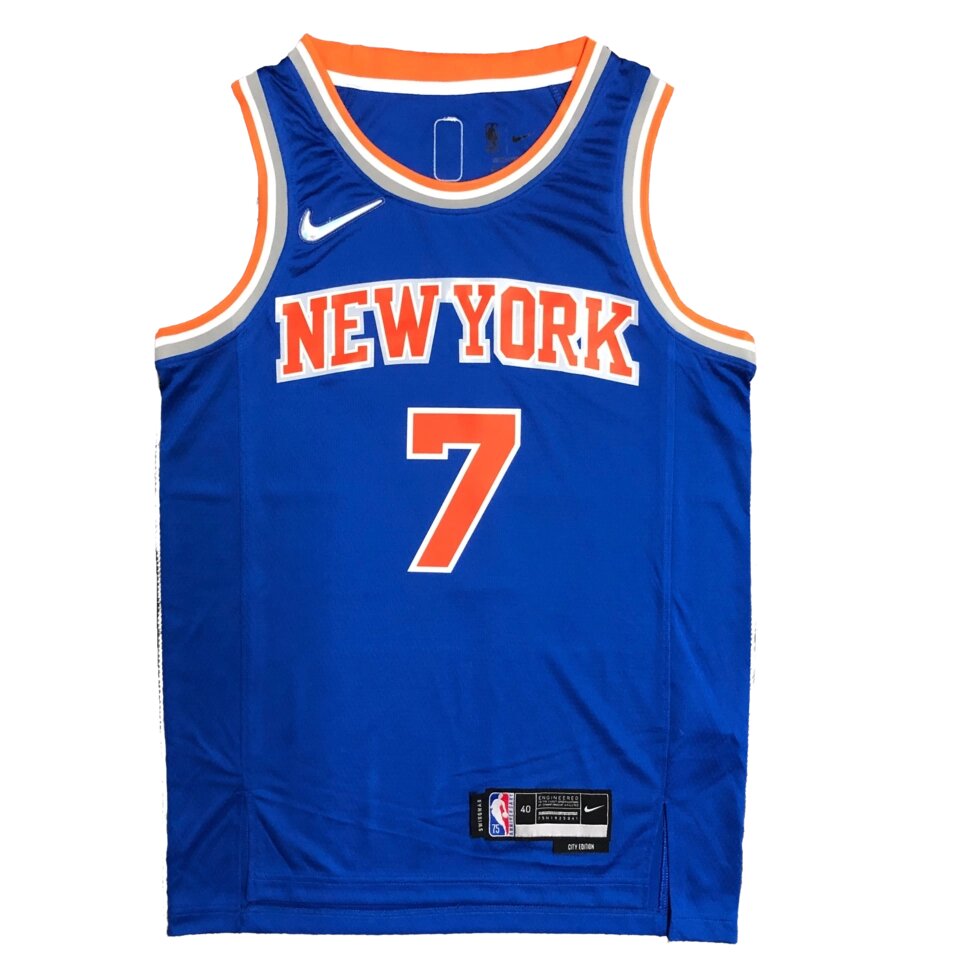 Баскетбольна джерсі Nike NBA New York Knicks №7 Carmelo Anthony Blue Print від компанії Basket Family - фото 1