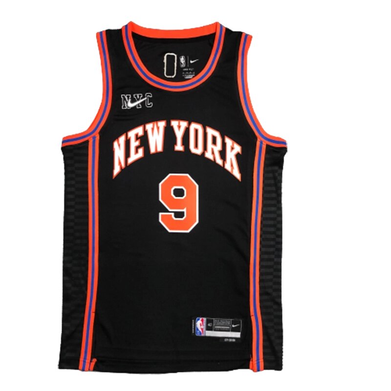 Баскетбольна джерсі Nike NBA New York Knicks №9 RJ Barrett Black Print від компанії Basket Family - фото 1