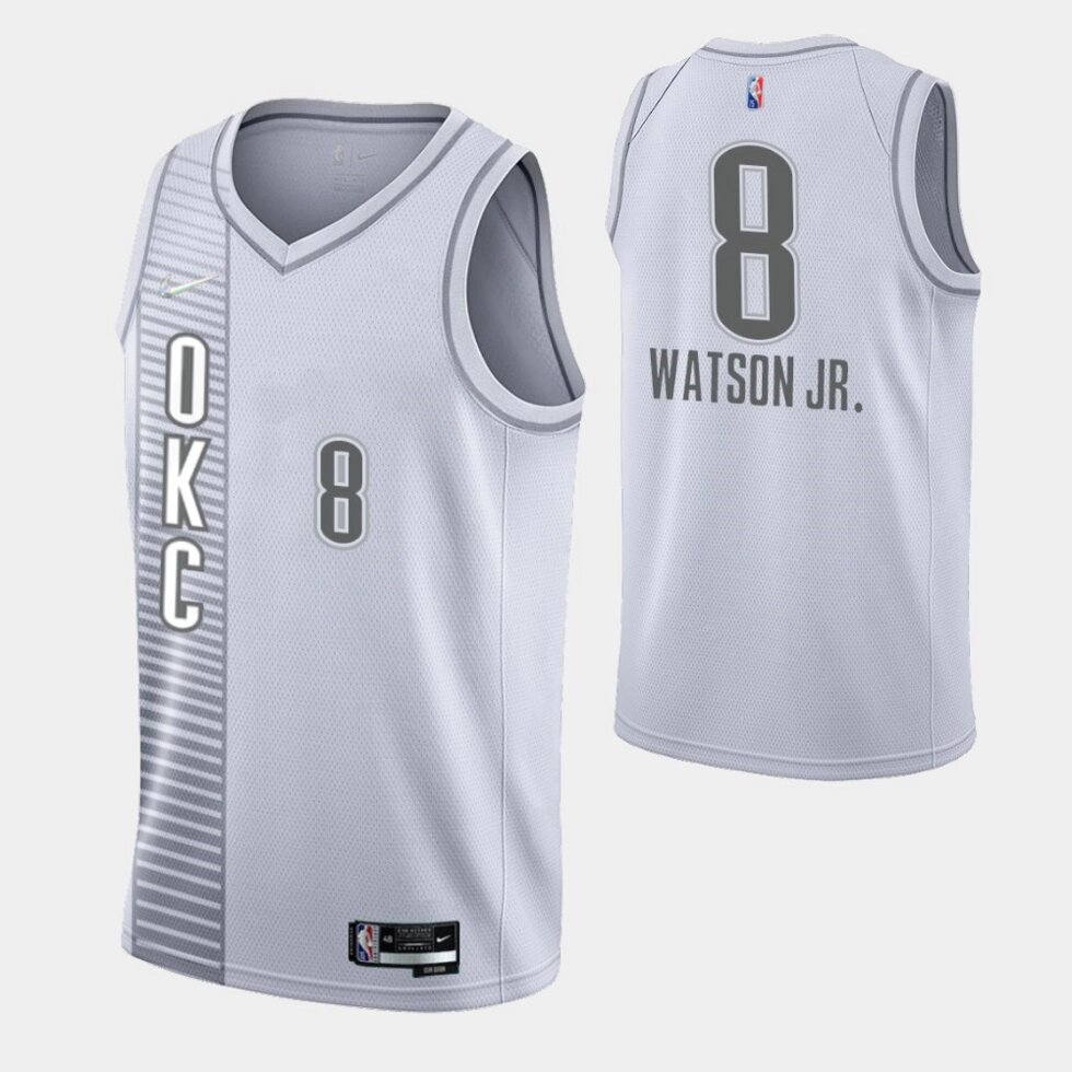 Баскетбольна джерсі Nike NBA Oklahoma City Thunder №8 Paul Watson White Print від компанії Basket Family - фото 1