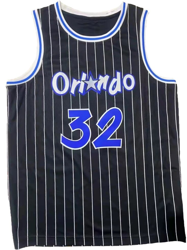 Баскетбольна джерсі Nike NBA Orlando Magic № 32 Shaquille O'Neal в полоску Black Print від компанії Basket Family - фото 1