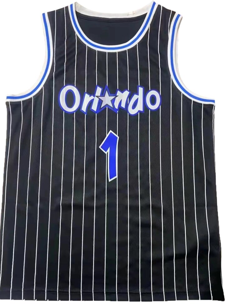 Баскетбольна джерсі Nike NBA Orlando Magic №1 Tracy McGrady в полоску Black Print. від компанії Basket Family - фото 1