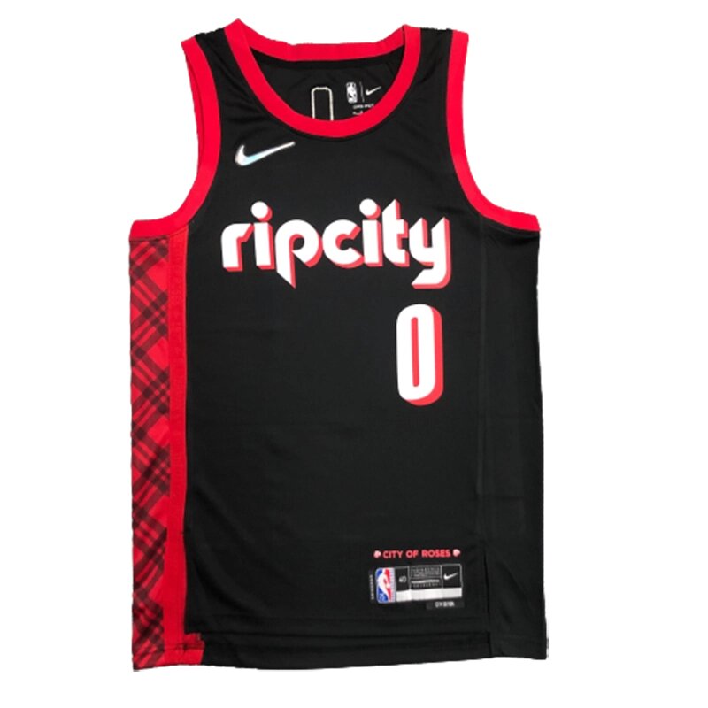 Баскетбольна джерсі Nike NBA Portland Trail Blazers №0 Damian Lillard Black Print від компанії Basket Family - фото 1