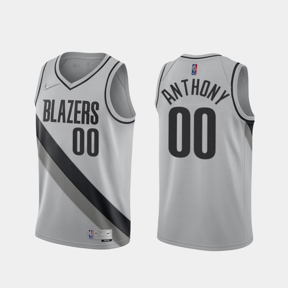 Баскетбольна джерсі Nike NBA Portland Trail Blazers №00 Carmelo Anthony Grey Print від компанії Basket Family - фото 1
