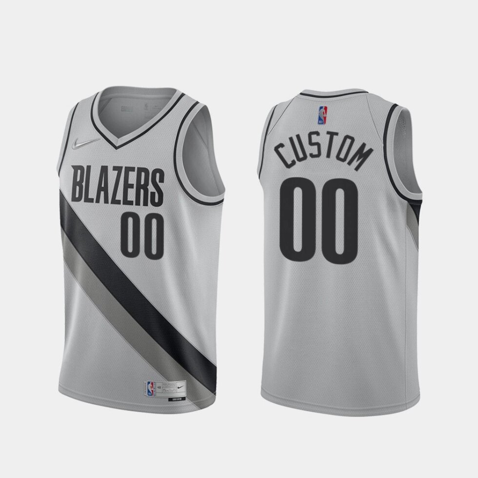 Баскетбольна джерсі Nike NBA Portland Trail Blazers №00 Custom Grey Print від компанії Basket Family - фото 1