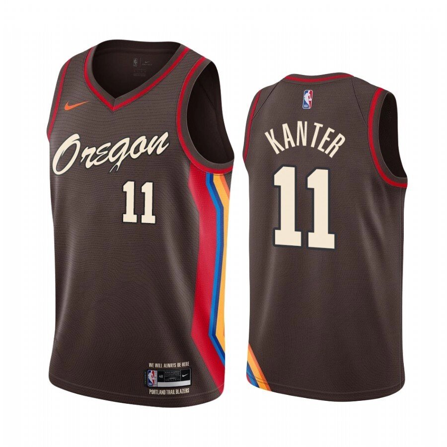 Баскетбольна джерсі Nike NBA Portland Trail Blazers №11 Енес Кантер чорна print від компанії Basket Family - фото 1